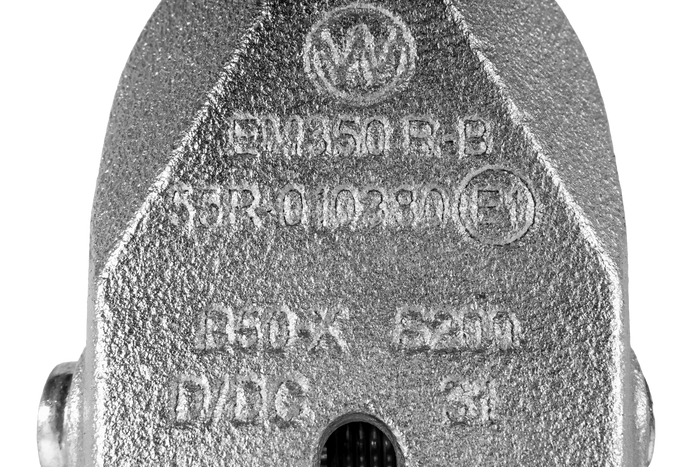Enganche de bola WINTERHOFF WW 350-RB-K1414 para remolque de 3500 kg con barra de tiro de tubo de 50 mm, hierro fundido.