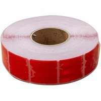 Cinta adhesiva reflectante contorno rojo en segmentos - rollo de 45 m