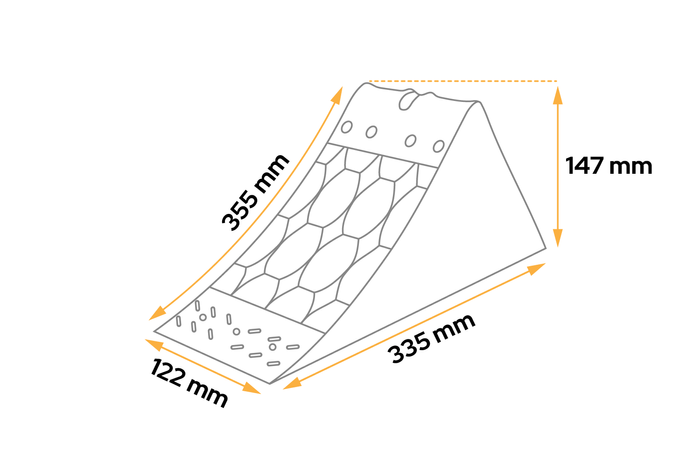 Calzo de rueda E36 con soporte de montaje LOKHEN h: 147 mm