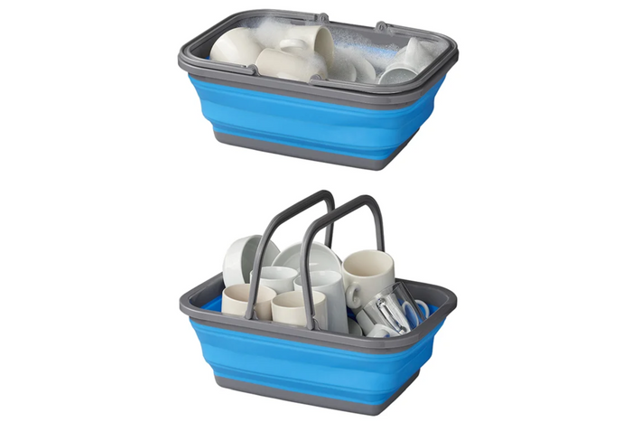 Bol de viaje plegable ProPlus 370303, bol de silicona de 9 litros.