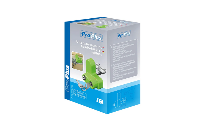 Protección antirrobo para soportes extensibles ProPlus 360150. Cerradura para soporte de esquina.