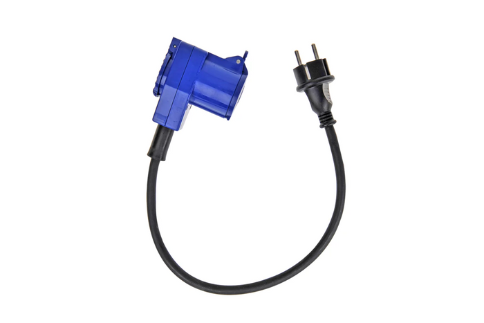 Adaptador con clavija Schuko para conector acodado CEE + base Schuko Proplus 373528 cable 40cm