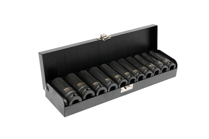 YATO YT-1054 Vasos de impacto largos 1/2" 11 piezas.