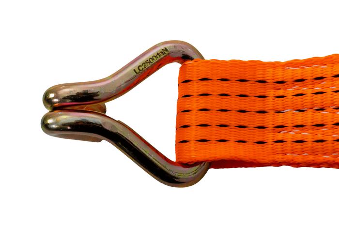 Cinta transportadora UNITRAILER ERGO de 6 m/50 mm/5 t de color naranja con tensor.