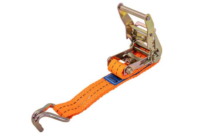 Cinta transportadora UNITRAILER de 4 m/35 mm/2 t de color naranja con tensor