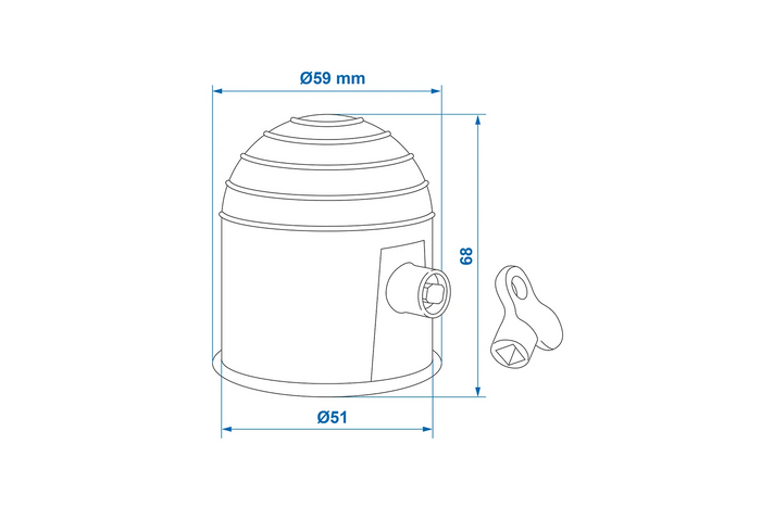 Funda para bola de remolque ProPlus 344162 negra con cerradura