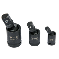 YATO YT-10643 Juego de juntas de impacto 1/4", 3/8", 1/2" 3 piezas.