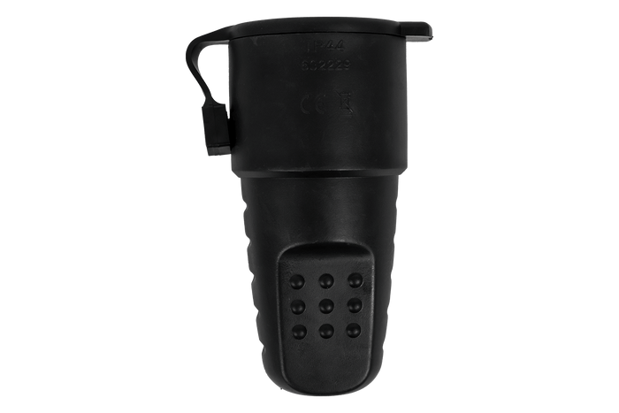 Conector hembra MANTES de 3 pines, de goma, con tapa, 16 A, 250 V