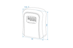 Caja fuerte para llaves con cerradura de combinación ProPlus 540254, taquilla exterior con código.