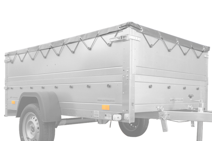 Bastidor plano H-0 con lona para remolque UNITRAILER GARDEN TRAILER 264 KIPP