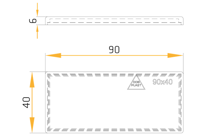 Reflectores de remolque autoadhesivos rojos 90x40 mm - juego de 4