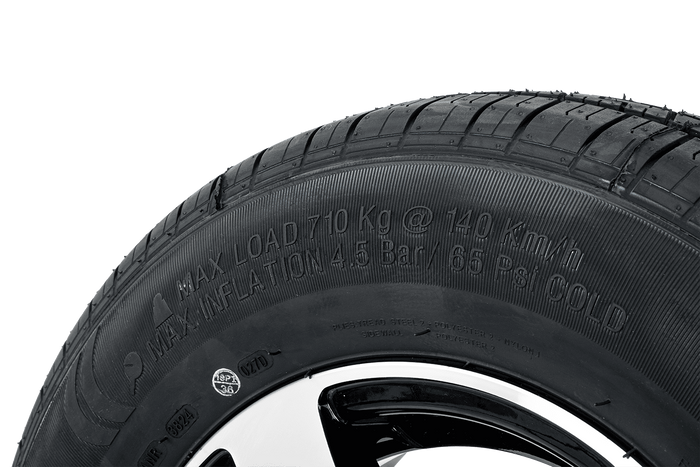 Rueda reforzada para remolque NEUMÁTICO KENDA 165/80 R13C 96/94N ALU RIM STARCO pulido 5Jx13"H2 4X100 ET:30