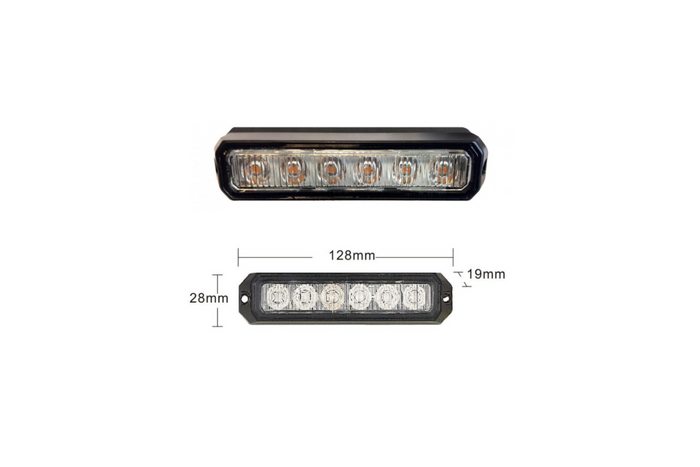 Luz de advertencia LED KAMAR LW0032-ALR-1, 3 modos de parpadeo