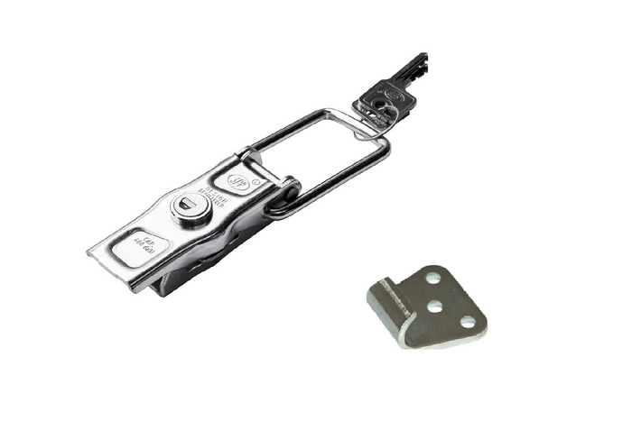 Enganche lateral con fijación STEELPRESS ZB-13A+Z-11A, cierre lateral de remolque completo con llave