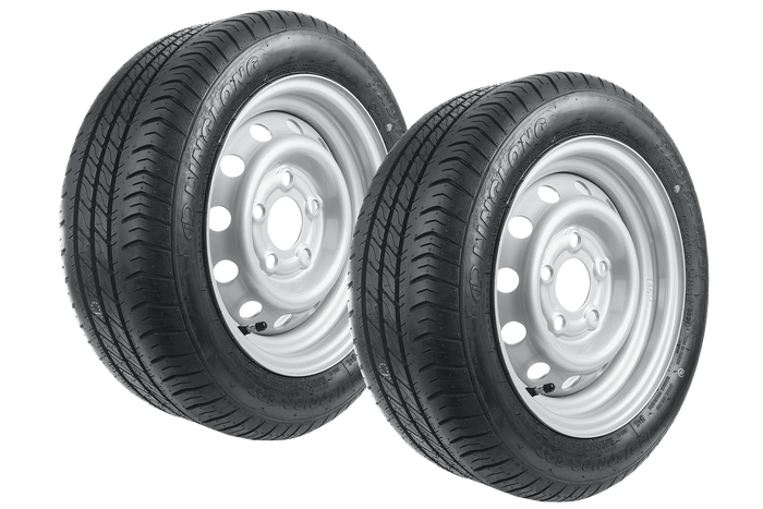 Juego de dos ruedas reforzadas para remolque NEUMÁTICO LINGLONG 195/50 R13C 104/101N LLANTA UNITRAILER 5.5Jx13"H2 5x112 ET:30