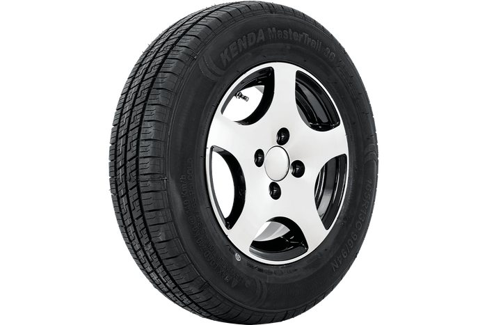Rueda reforzada para remolque NEUMÁTICO KENDA 165/80 R13C 96/94N ALU RIM STARCO pulido 5Jx13"H2 4X100 ET:30