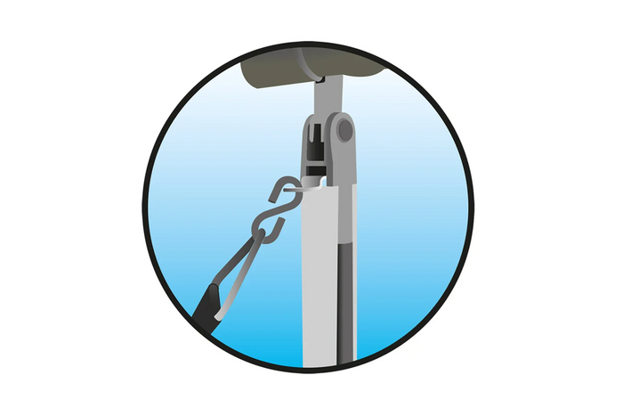 Juego de dos correas antitormentas ProPlus 361722 para toldos Thule Omnistor de 3 m