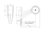 Lámpara de señalización LED universal FRISTOM FT-009C con brazo de goma