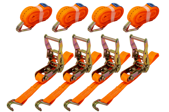 Juego de cuatro correas de transporte con tensor UNITRAILER 4m/25mm/1t