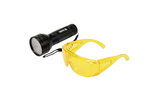 Linterna + gafas de seguridad YATO YT-08581, linterna UV de 51 LED