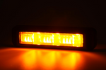 Lámpara de advertencia WAŚ 2466 W285 LED intermitente naranja MAESTRO/ESCLAVO