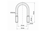 Abrazadera ovalada DROMET tipo B M10 23×76 mm