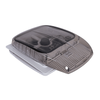 Ventilador de techo automático PUNDMANN PLUS FAN para autocaravana con iluminación y persiana enrollable de 400×400 mm.