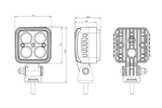 Lámpara de seguridad LED WAŚ 2243 W267, lámpara de advertencia azul