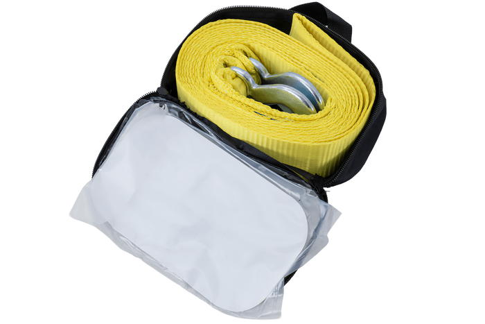 Cuerda de remolque con ganchos UNITRAILER correa de remolque 5m/50mm/4t amarilla