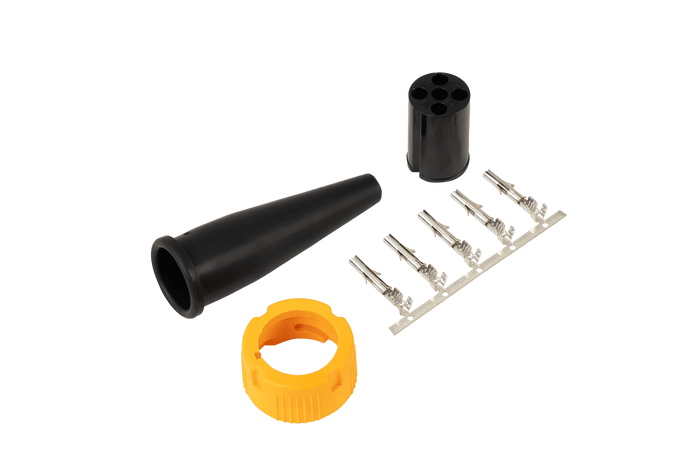 Conector MANTES para luces traseras de remolque bayoneta 5-PIN, amarillo, izquierda