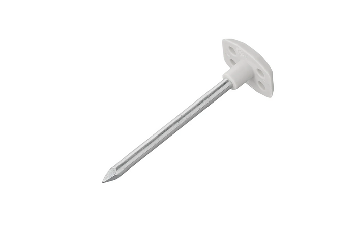 Juego de diez estacas para lonas ProPlus 361736V01, estacas metálicas para colchonetas de camping de 10 cm.