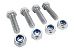 Juego de 4 tornillos hexagonales M8x30 y 4 tuercas autoblocantes M8 MARCOPOL, clase de tornillo 5.8 DIN933