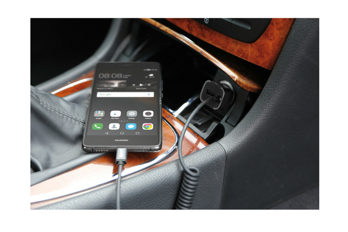 Cargador de coche LAMP USB Tipo-C, toma de encendedor de 12/24V