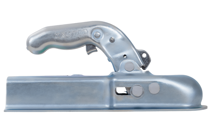 Enganche de bola KNOTT K7.5-M para remolque de 750 kg con barra de tiro cuadrada de 70 mm