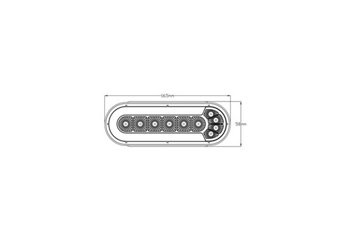 Lámpara trasera LED TruckLED L1873 de 4 funciones, universal