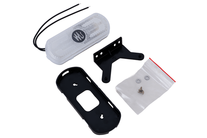 WAŚ W240 1600 LED blanco, luz de señalización universal con soporte