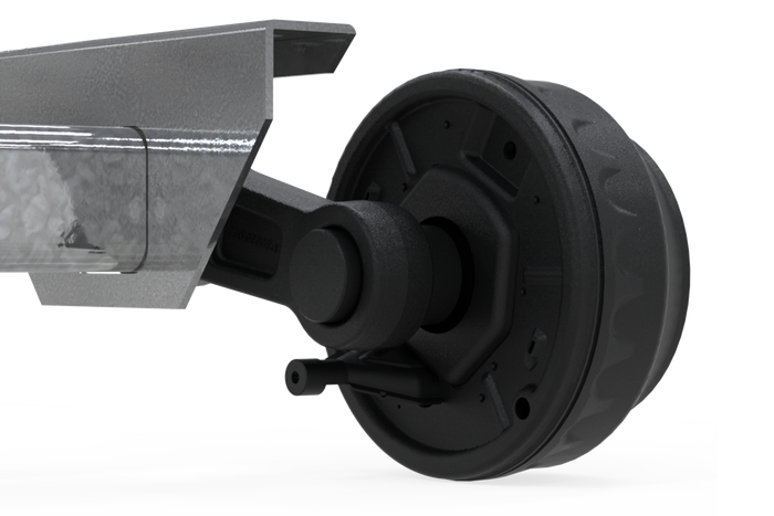 KNOTT VGB15 eje frenado para remolque / grúa 1500kg 1850mm 2300mm 5x112