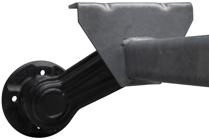 Eje sin freno KNOTT VG7-L para remolque UNITRAILER 750kg 1505mm 1805mm 4x100