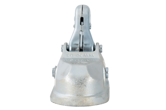 Enganche de bola WINTERHOFF WW30-D3-K1414 para remolque de 3000 kg con barra de tiro tubular de 50 mm, hierro fundido