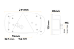 ASPÖCK Multipoint III, base de bayoneta de 5 pines y 6 funciones, conector derecho