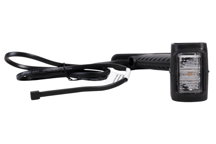 Luz de posición derecha LED ASPÖCK SUPERPOINT IV sobre un brazo de goma