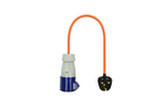 Adaptador con enchufe británico y toma CEE de 16 A ProPlus 373522, cable de 40 cm