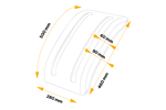 Medio guardabarros para remolque DOMAR D10228 paso de rueda 460/280mm