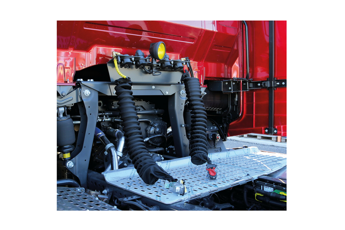 Funda para cable en espiral LAMPA Truck-Tights 97173, funda flexible negra, 220 cm de diámetro, 11 cm.