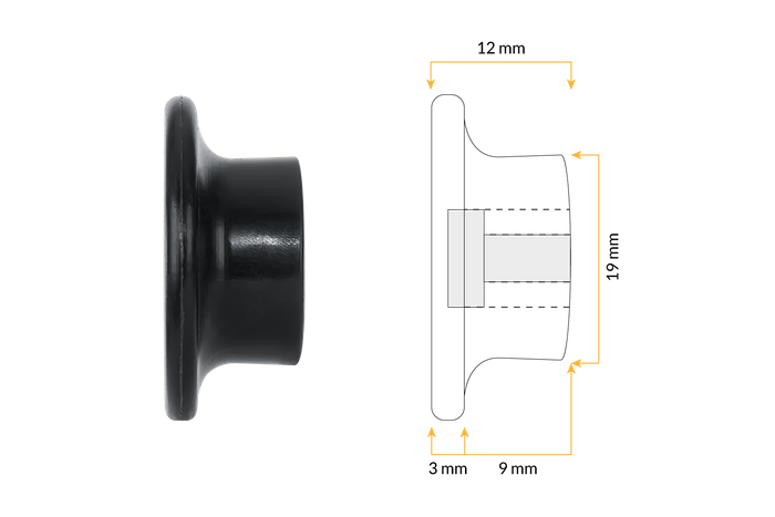 Rodillos laterales para remolque TULPLAST para fijar cubiertas, redes y lonas, juego de 18