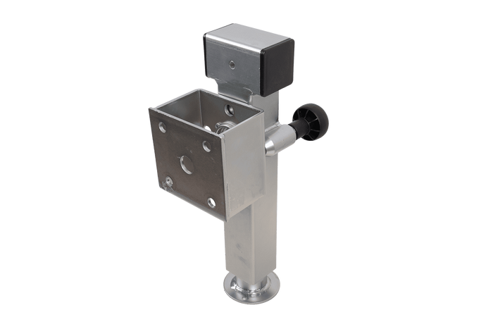 Soporte de manivela extensible UNITRAILER JL2 para remolque de plataforma plana de 1300 kg, 410-645 mm