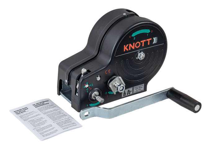 Cabrestante manual para remolque KNOTT 6X0017.311 900kg con correa