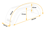Guardabarros de remolque 8-10" DOMAR D20100 paso de rueda 550/160mm