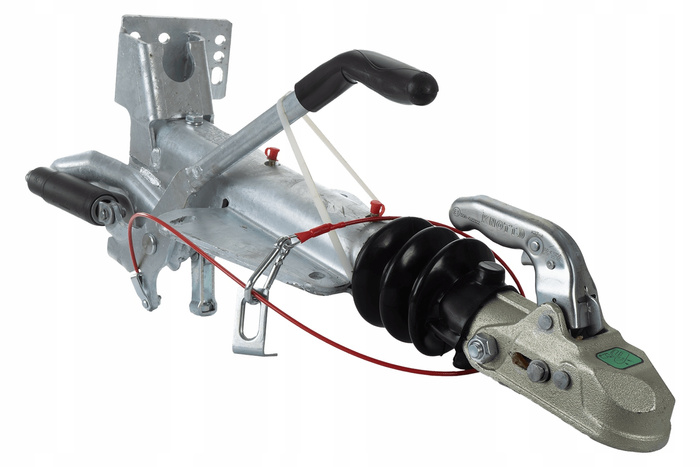 Dispositivo de inercia KNOTT KF27B con enganche K27A para remolque de 2700kg con lanza en V y soporte para rueda de apoyo