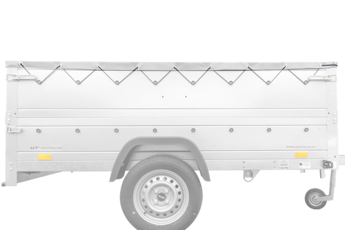 Bastidor plano H-0 con lona para remolque UNITRAILER GARDEN TRAILER 230 KIPP